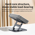 💻🔄 360° Rotatable Aluminum Laptop Stand – Adjustable Desk Riser