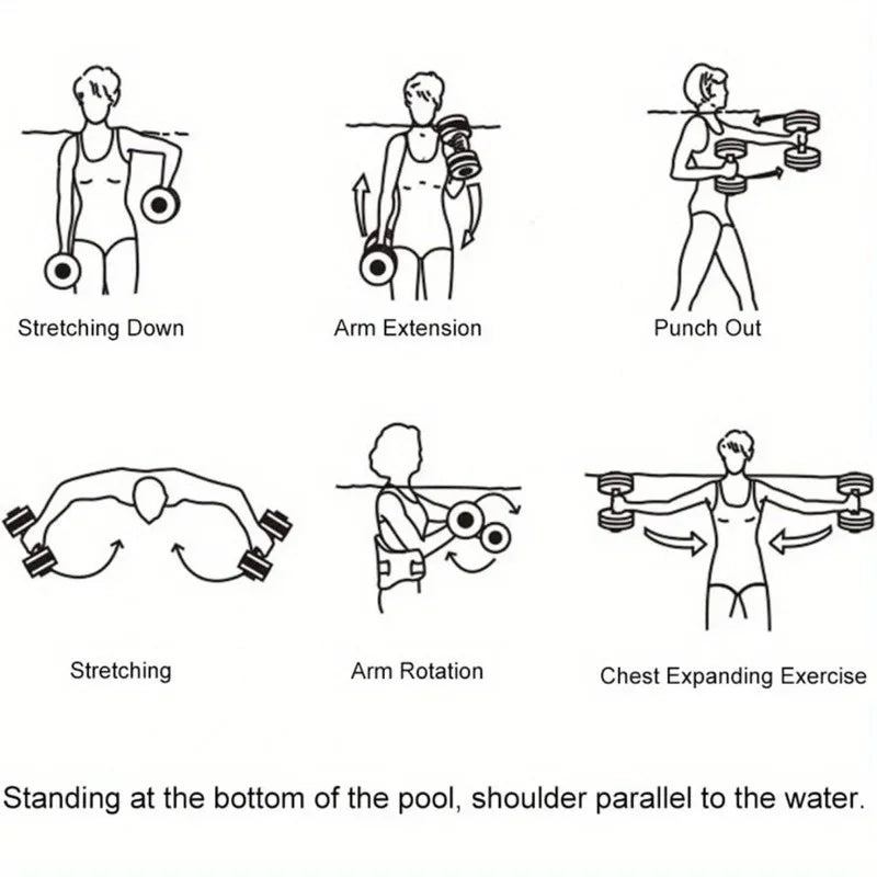 2pcs water dumbbell water sports mens and womens fitness dumbbell water fitness sports swimming fitness water sports