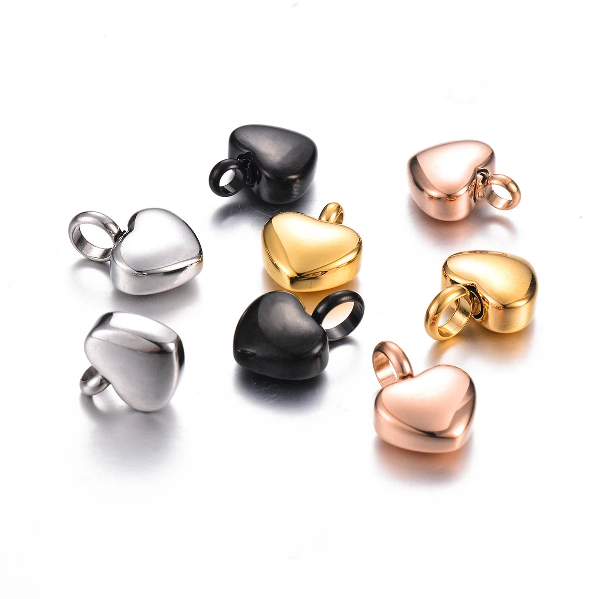 🖤🐾 Stainless Steel Small Heart Pet Paw Urn Necklace 💖 | Memorial Ashes Keepsake Pendant Charm for Pets 🌈