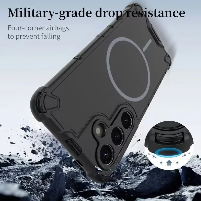 Luxury Magnetic Armor Case for Samsung Galaxy S25 / S24 / S23 Ultra