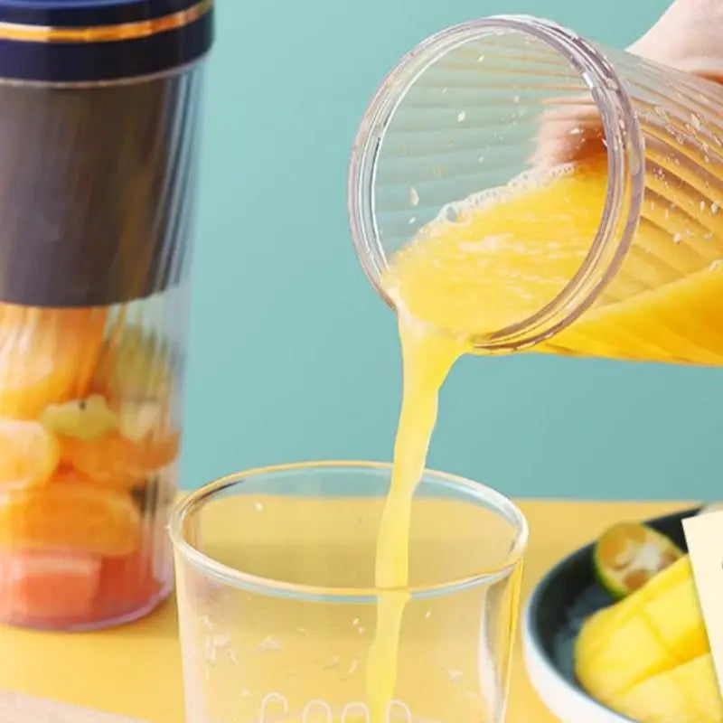 🥤⚡ Portable Milkshake & Smoothie Blender 🍓 | 10-Blade Powerful Juice Jug 💪 | USB Rechargeable Mini Blender for Home, Office, Sports & Outdoor 🏃‍♀️🌿