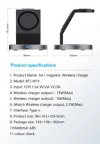 3-in-1 MagSafe Wireless Charger Stand – Fast Charging Station