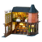 DIY Wooden Garden Restaurant Dollhouse – Miniature Model Kit