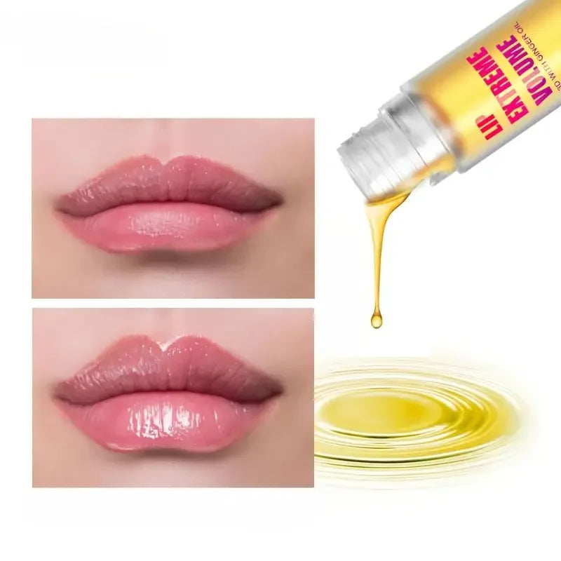 Ginger And Mint Lip Plumper Oil Radiant, Plumping Lip Volumizing Serum for Smoother, Fuller Lips for Youthful and Sexy Look