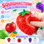 Fruit Squishy Stress Ball – TPR Sensory Squeeze Toy,  Fruit Designs