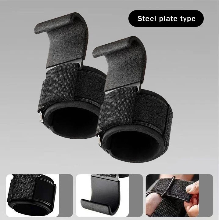 🏋️ Weight Lifting Hook Grips with Wrist Wraps – Heavy Duty Lifting Straps for Deadlifts, Pull-Ups & Strength Training 💪