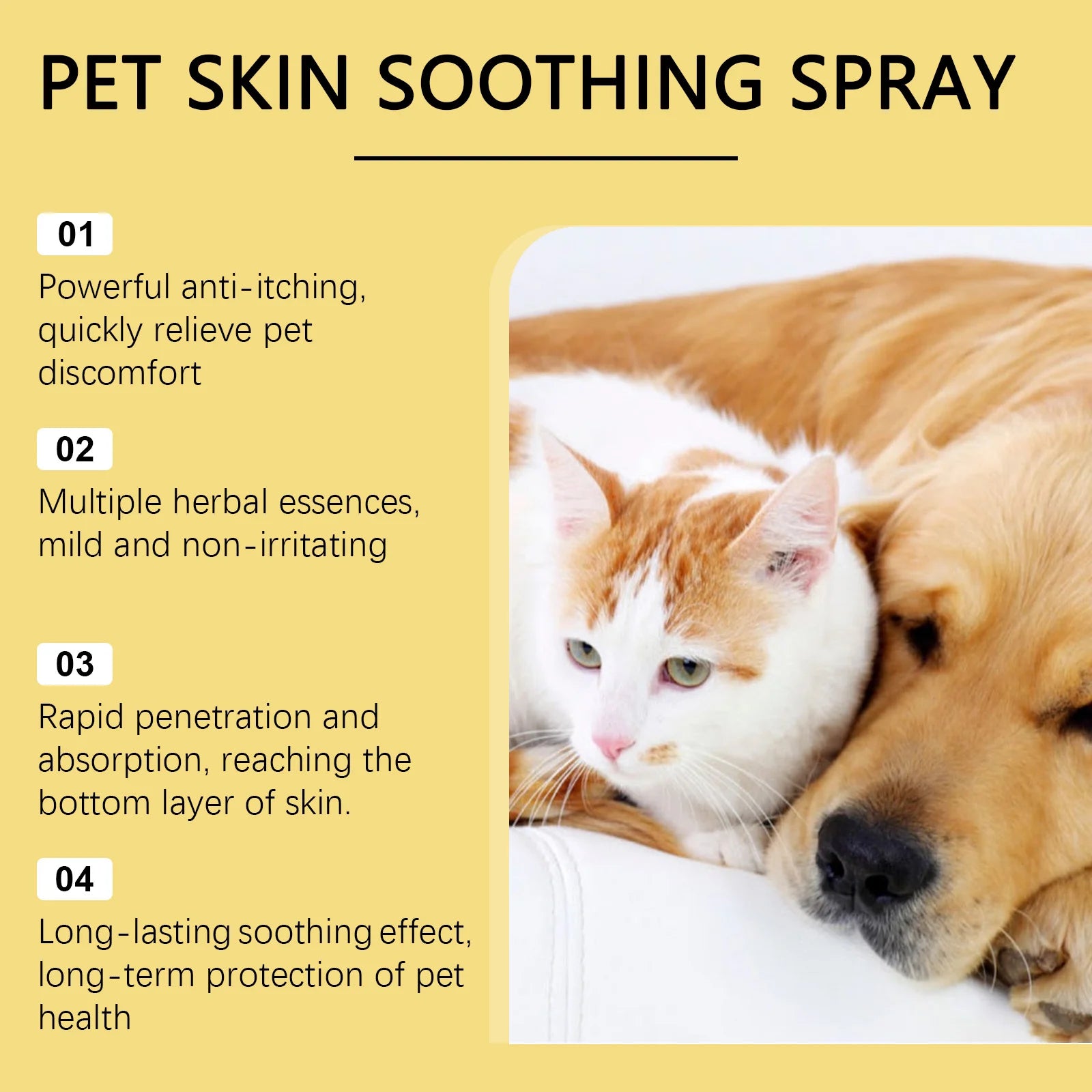 Pet Skin Care Spray – Flea & Lice Relief for Dogs & Cats