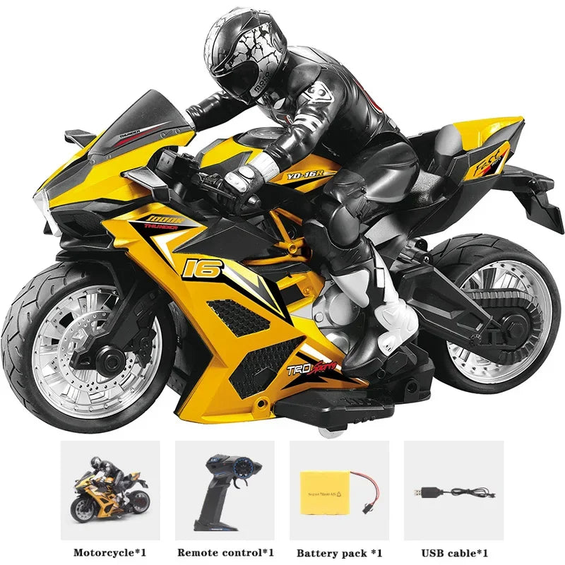 Remote Control Stunt Motorbike 360° Rotation Drift RC Car Model High Speed USB Charge Climbing Racing RC Motorcycle Toy for Kids