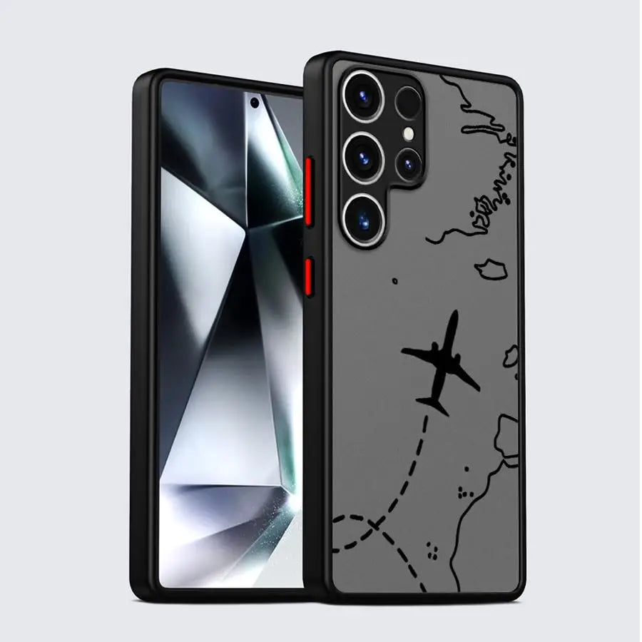 Line Airplane Topographic Phone Case for Samsung Galaxy S Series