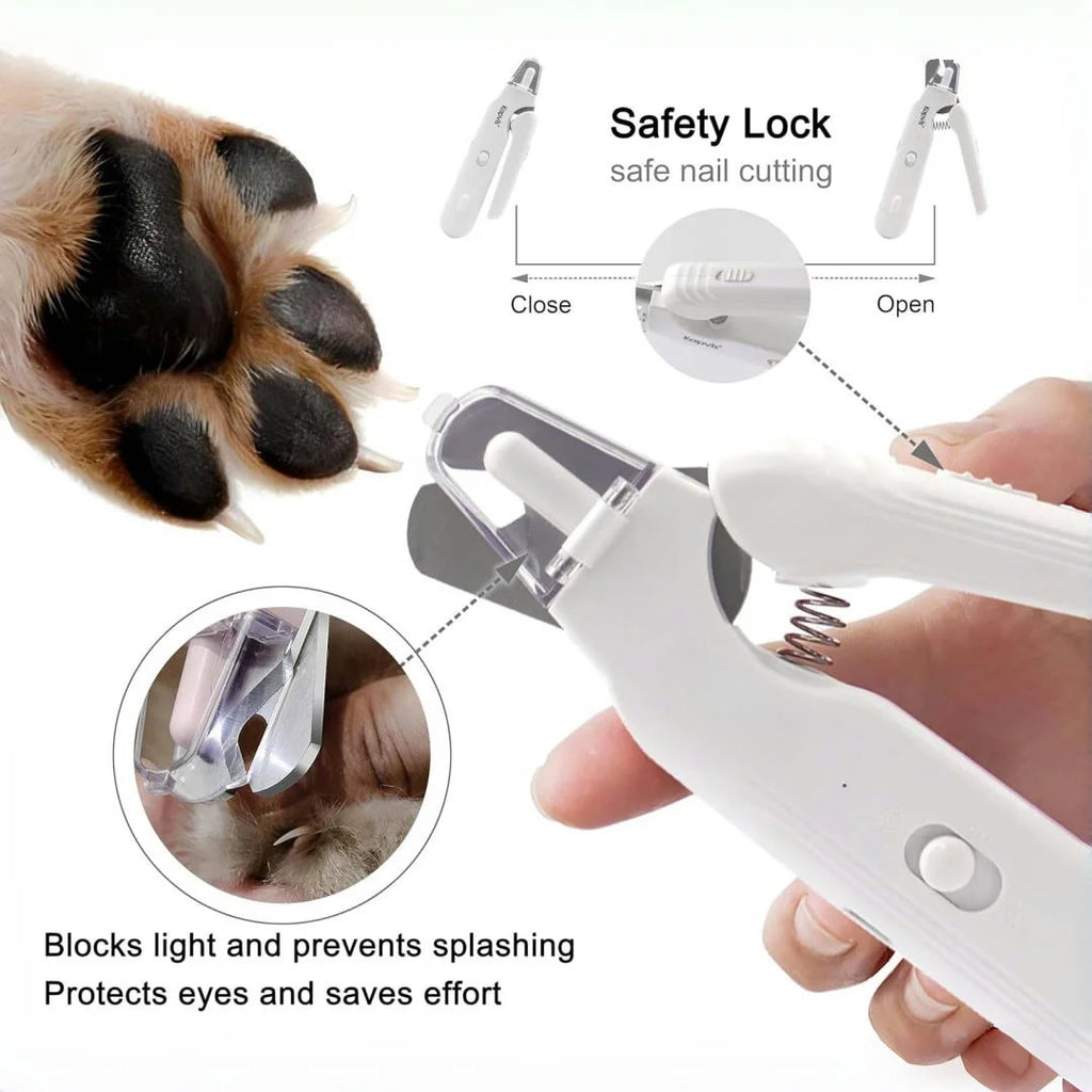 ✂️🐶🐱 Quiet Pet Nail Grinder with Dual LED Lights