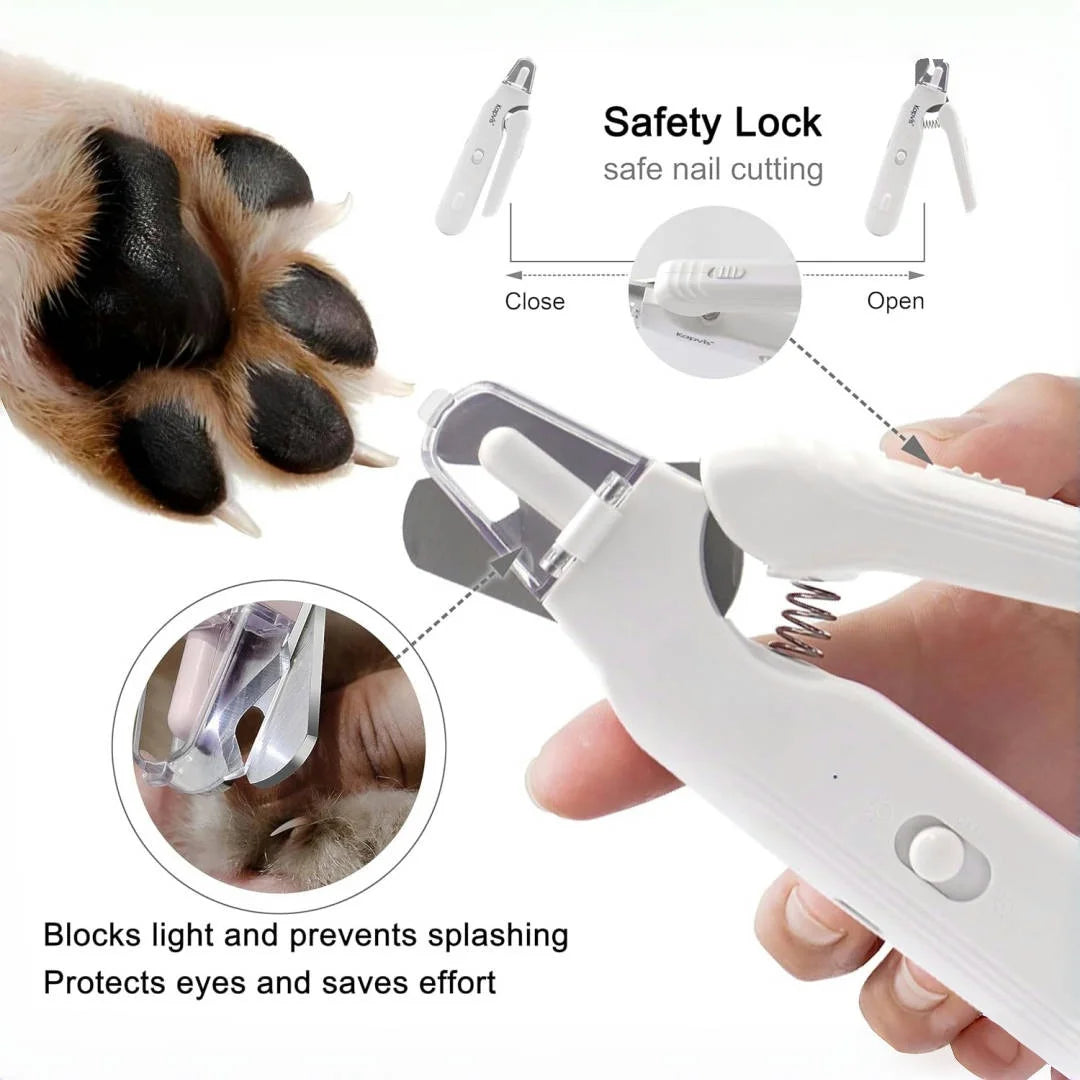 ✂️🐶🐱 Quiet Pet Nail Grinder with Dual LED Lights