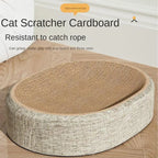 2-in-1 Cat Scratching Board Protects Furniture, Grinding Claw Toys, Oval Sisal Weaving Wear-resistant Cat Nest Cat Accessories