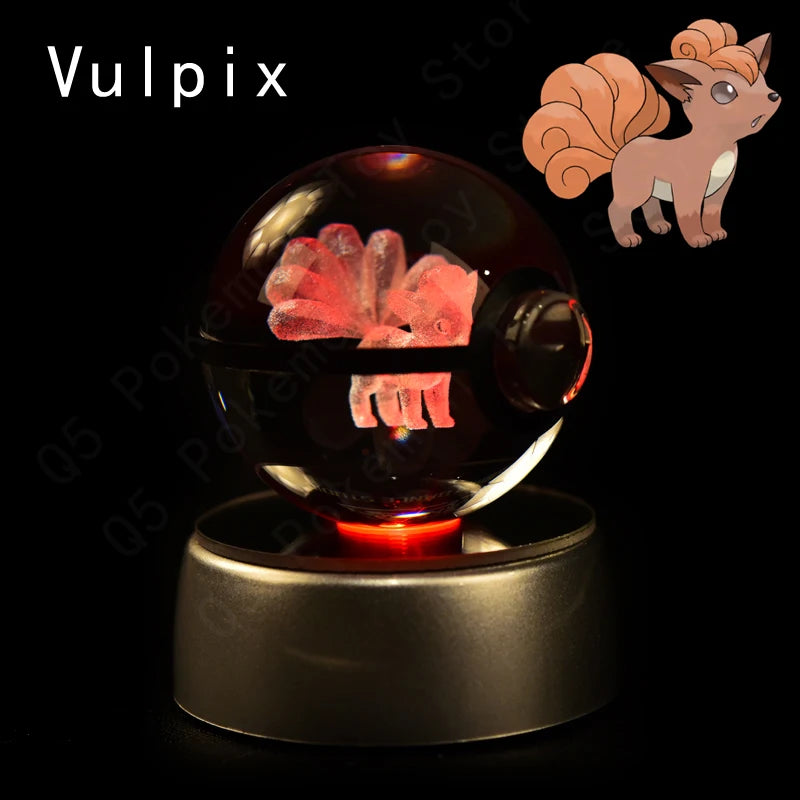 Pokémon Crystal Ball 3D Night Light – Mewtwo, Pikachu & Gengar