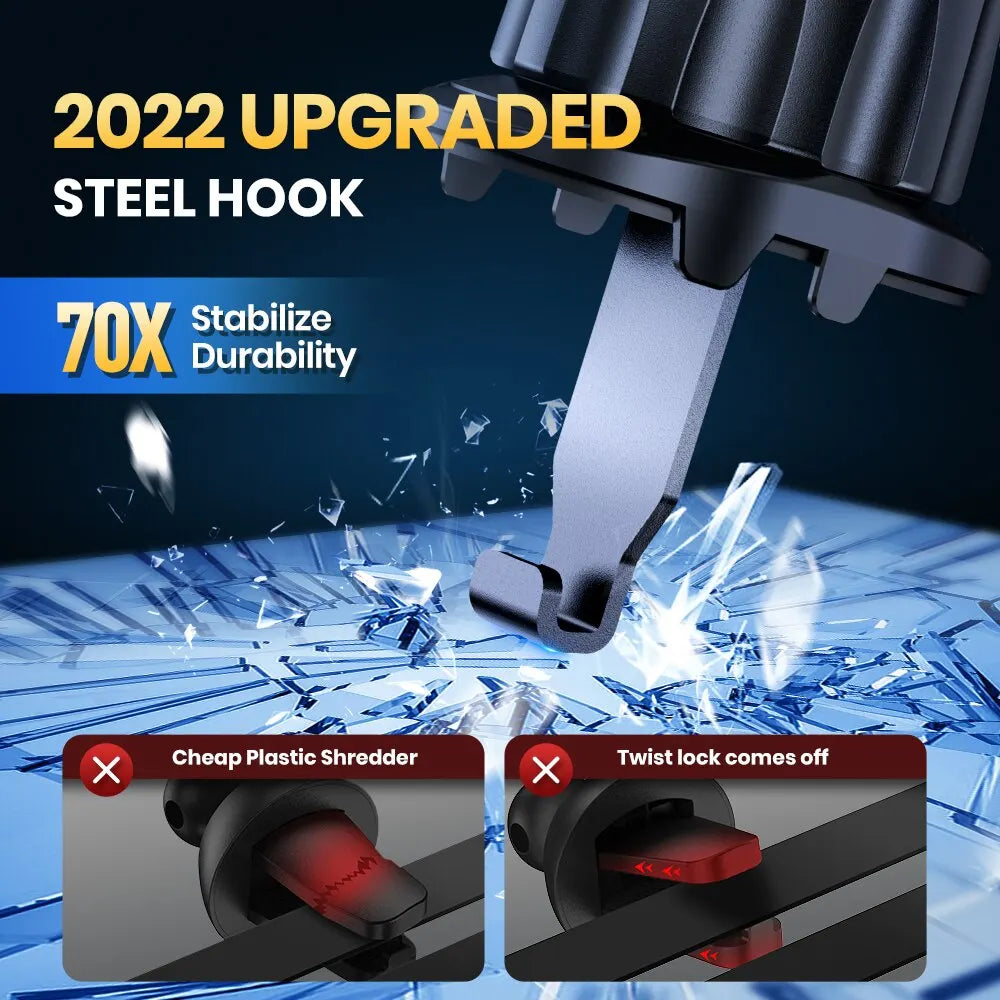 TOPK Auto Lock Car Phone Holder – Air Vent Mount with Hook Clip