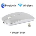 🖱️🔋 Rechargeable Wireless Bluetooth Mouse – 2.4GHz Silent Ergonomic Mini