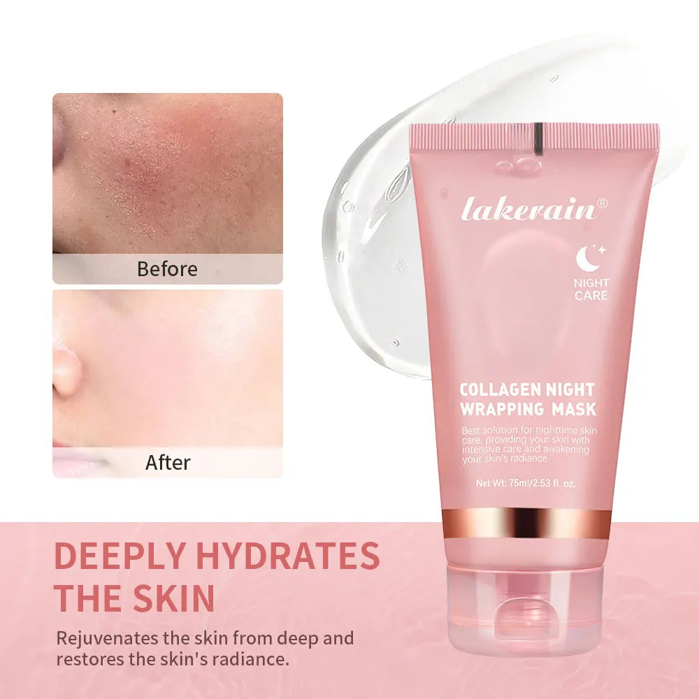 💎🍯 Collagen Jelly Cream Overnight Mask – Hydrolyzed Collagen Peel-Off Wrapping Mask for Hydrating, Firm & Moisturized Skin