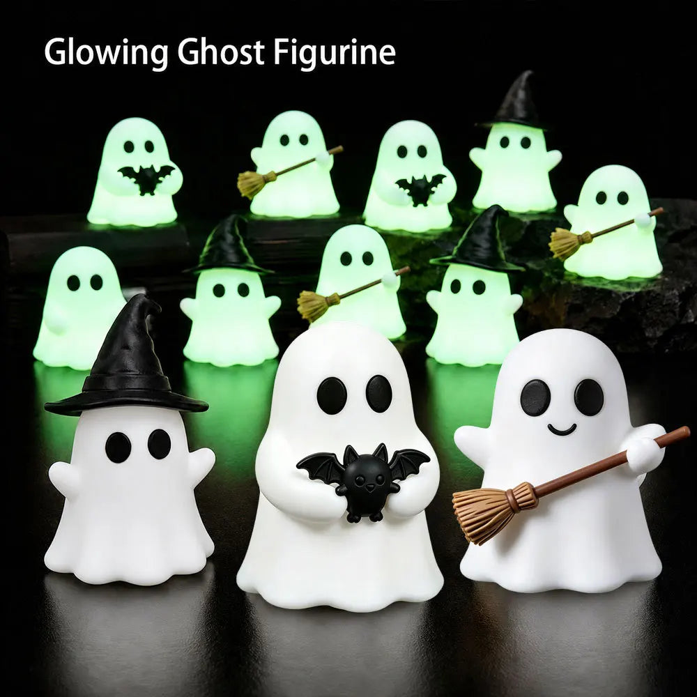 Halloween Mini Ghost Village – Glowing Desktop Décor