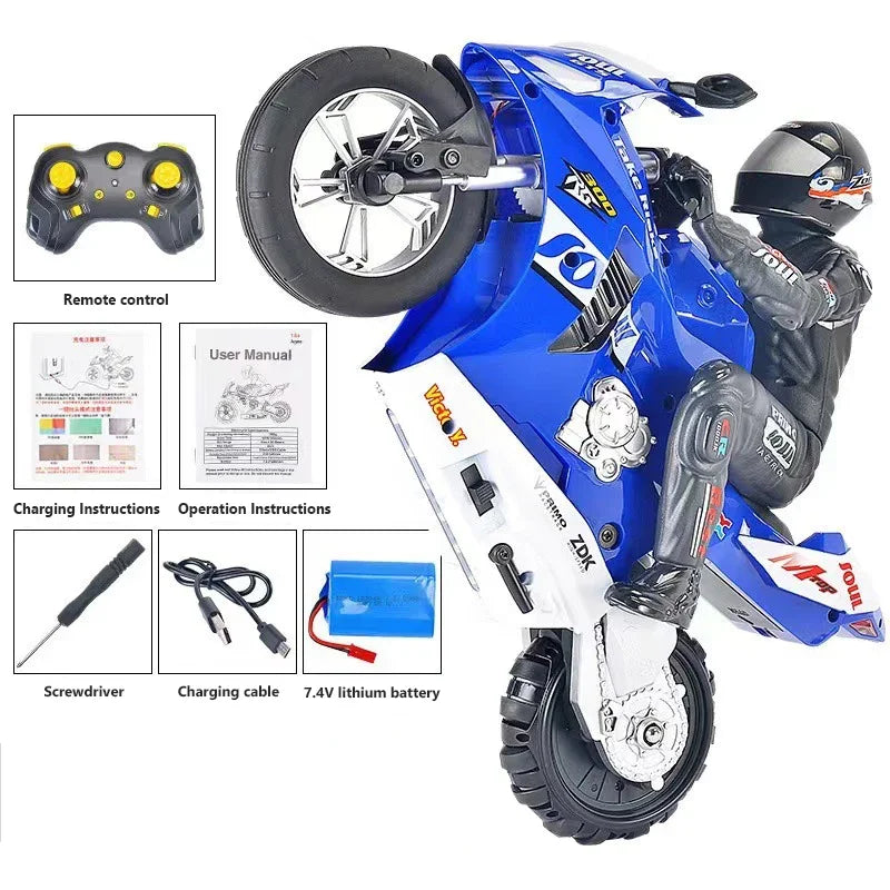 RC Stunt Motorcycle Car 1/6 High Speed Motorbike Model 2.4G Radio Control Car Remote Controlled Toy Drift Cars Toys For Boys Kid