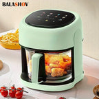 🍟✨ 4.5L Smart Electric Air Fryer | Oil-Free 360° Convection Baking Oven 🔥 | Automatic Household Air Fryer with Visible Window (EU 220V)
