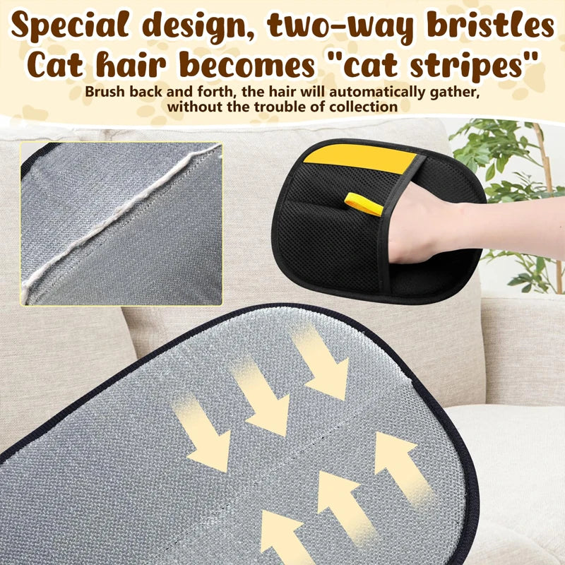 🐾🧤 Pet Hair Remover Glove – Double-Sided Deshedding Brush