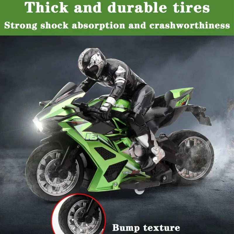 Remote Control Stunt Motorbike 360° Rotation Drift RC Car Model High Speed USB Charge Climbing Racing RC Motorcycle Toy for Kids