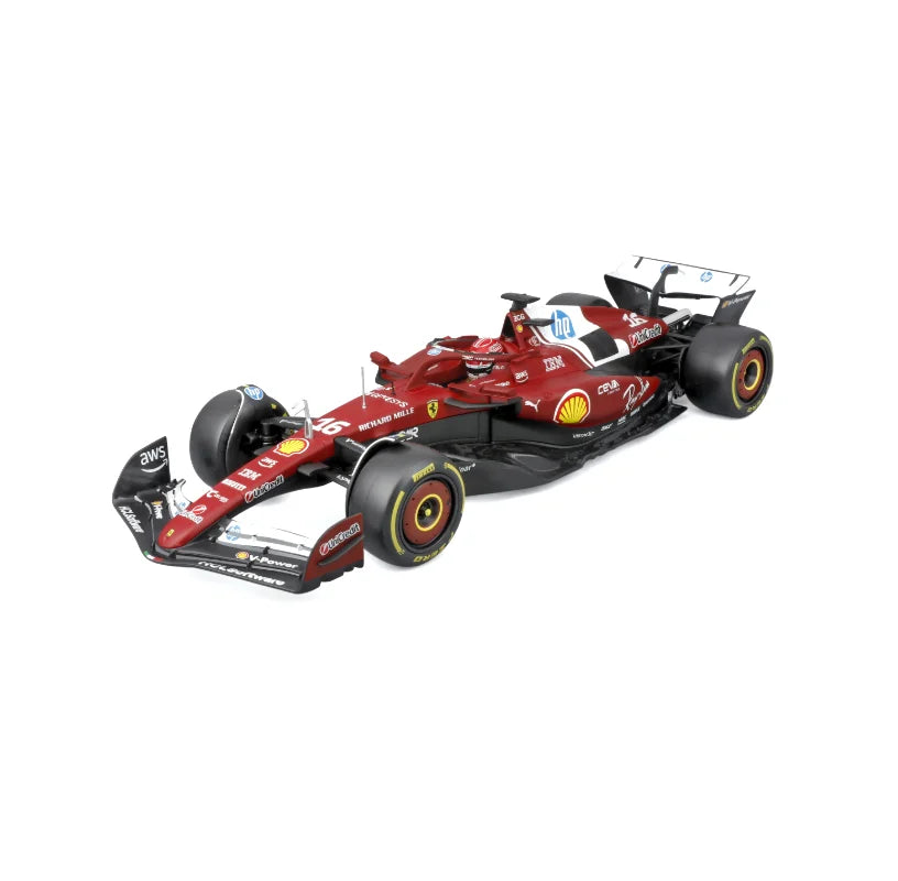 2025 SF25-#44 #16 Bburago 1:18 SF24 F1 Racing / SF23 F1 Ferrari Las Vegas #16 Sainz Static Car Model Vehicles Alloy Toy