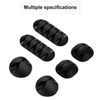 🎀🔌 VIKEFON Silicone Cable Organizer – Self-Adhesive Wire Clips