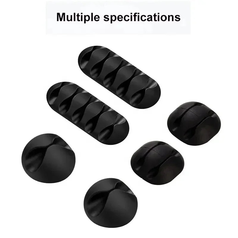 🎀🔌 VIKEFON Silicone Cable Organizer – Self-Adhesive Wire Clips