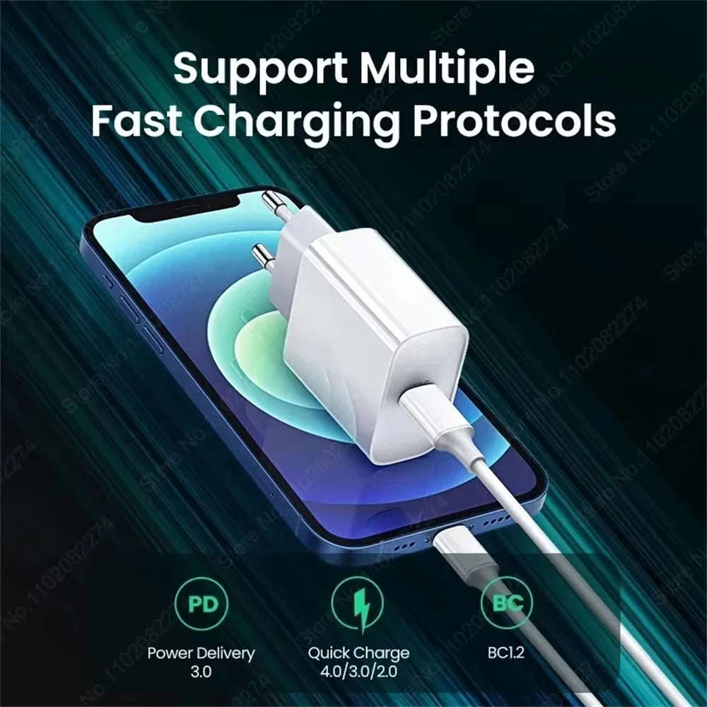 ⚡📱 40W USB-C Fast Charger for iPhone – PD Quick Charge Adapter + Cable