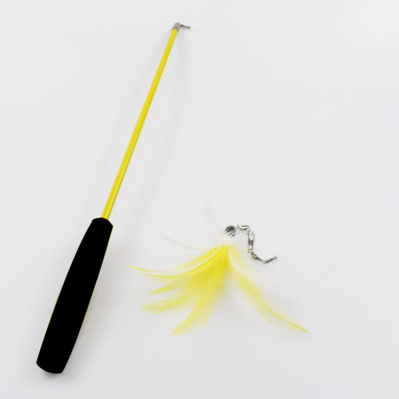 🎣🐾 Telescopic Cat Teaser Wand – 3-Section Fishing Pole Stick