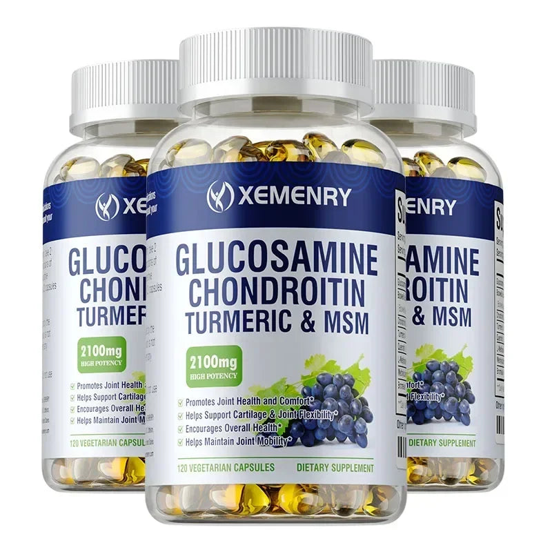 Glucosamine Chondroitin - Supports Healthy Joint Function, Protects Joint Tissue, Relieves Pain, and Improves Mobility