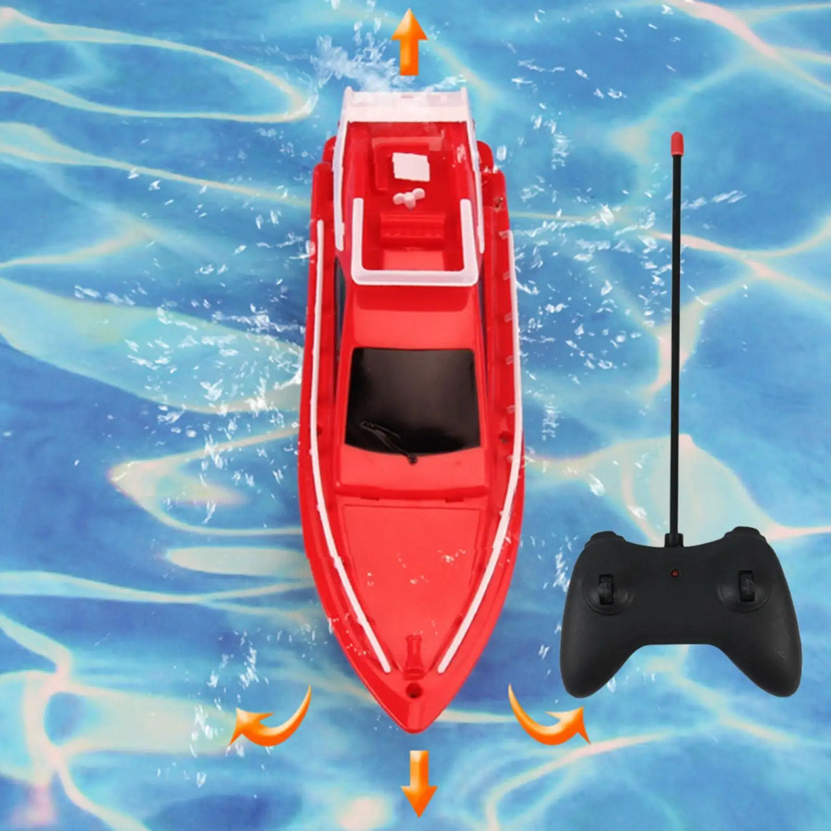 Mini Wireless Remote-controlled Boat High-speed Racing Boat High Speed Remote Control Speedboat Electric Waterproof RC Boat