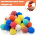 Colorful plush worm teaser toy for kittens and indoor cat playtime