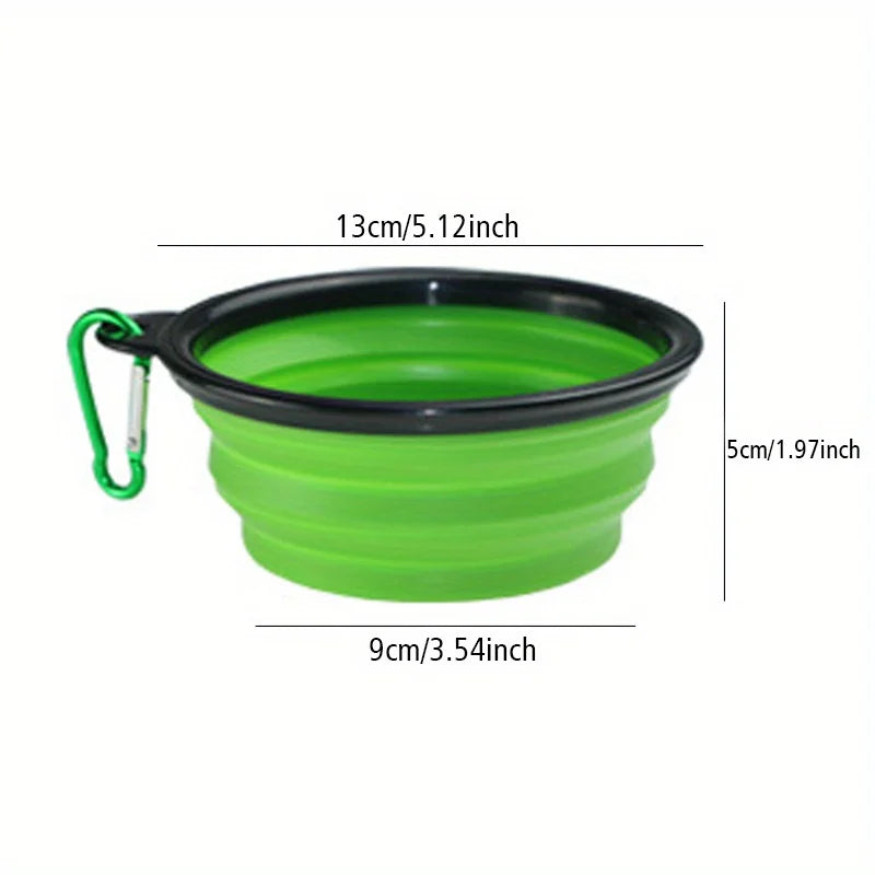 🐾🥣 Portable Folding Silicone Dog Travel Bowl – Food & Water