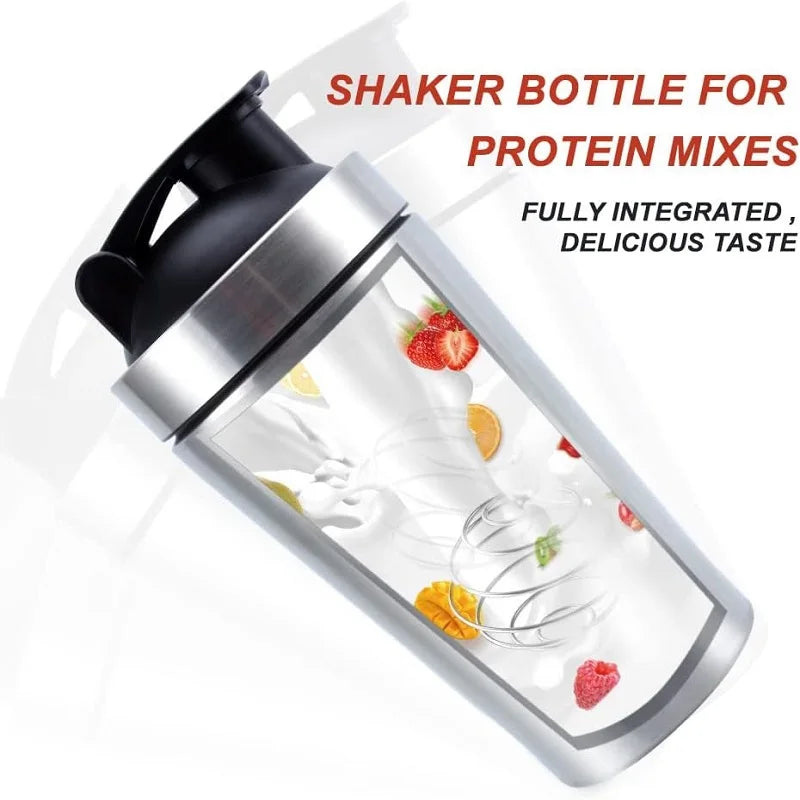 🥤🛡️ Stainless Steel Protein Shaker Bottle – Leakproof Gym Cup