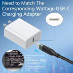 USB‑C to Slim Square Tip PD Charging Cable 100W – Type‑C to Lenovo Yoga/ThinkPad Power Cord Compatible with 65W/90W/100W Laptops