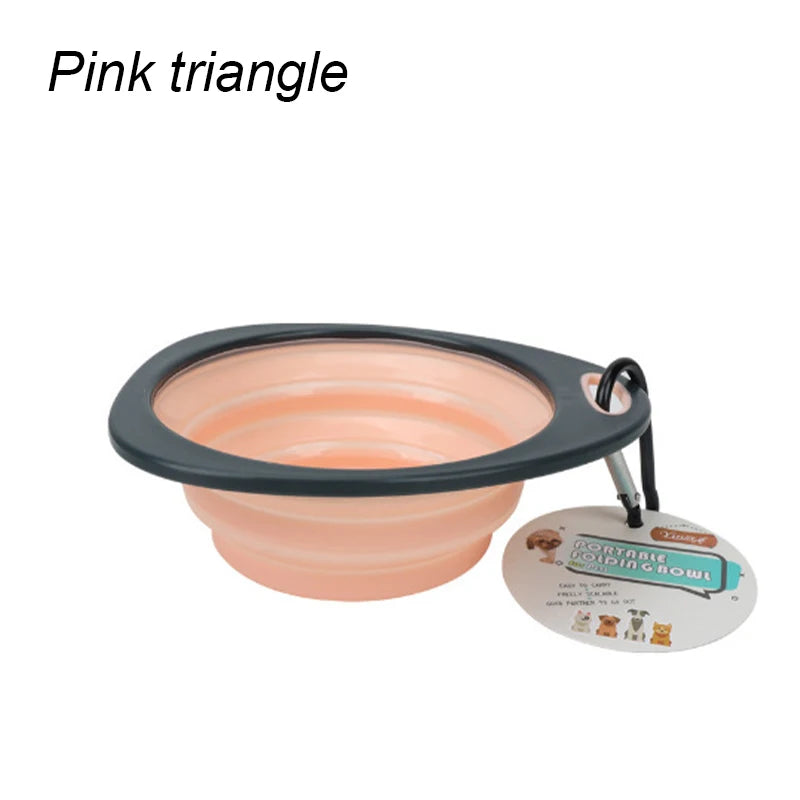 🐾🥣 Folding Silicone Pet Travel Bowl – Collapsible Outdoor Feeder