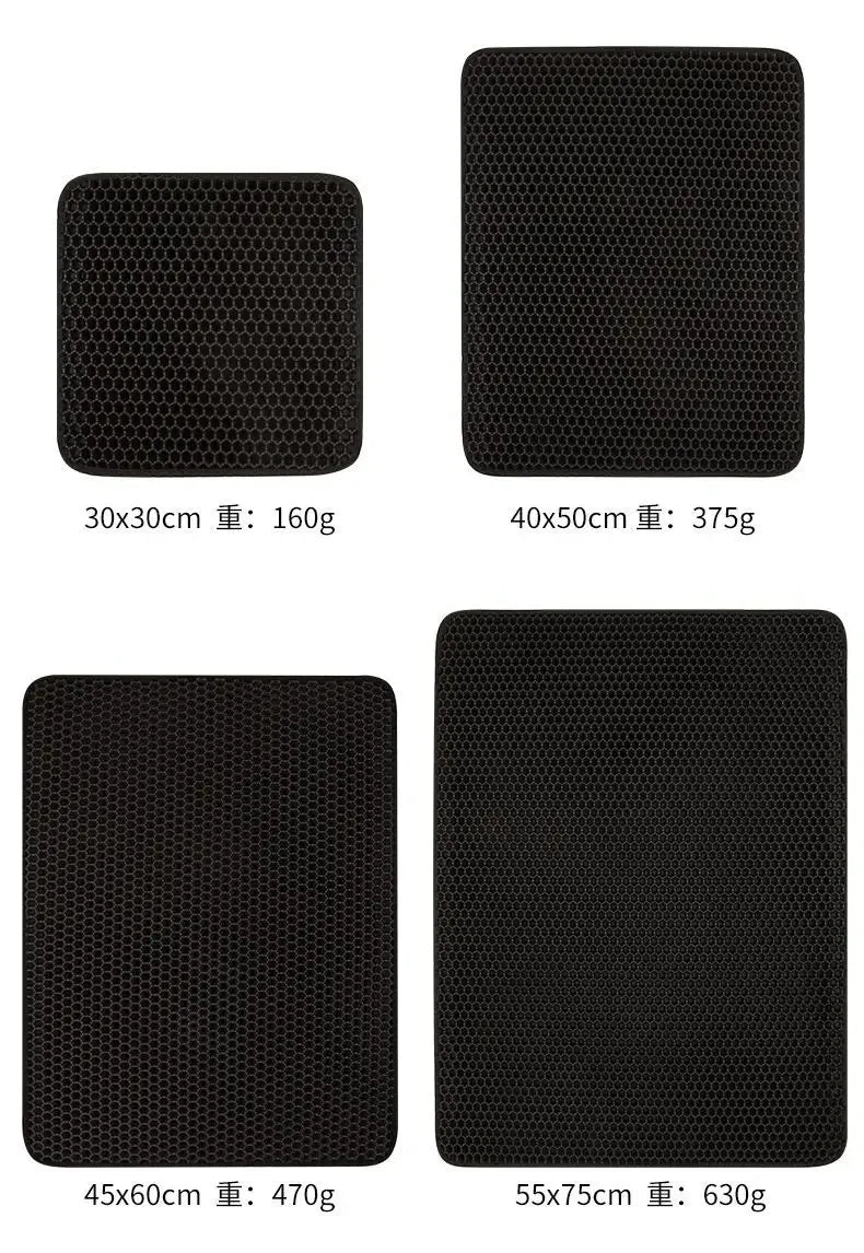 🐱🧼 Double Layer Waterproof Cat Litter Mat – Non-Slip & Washable