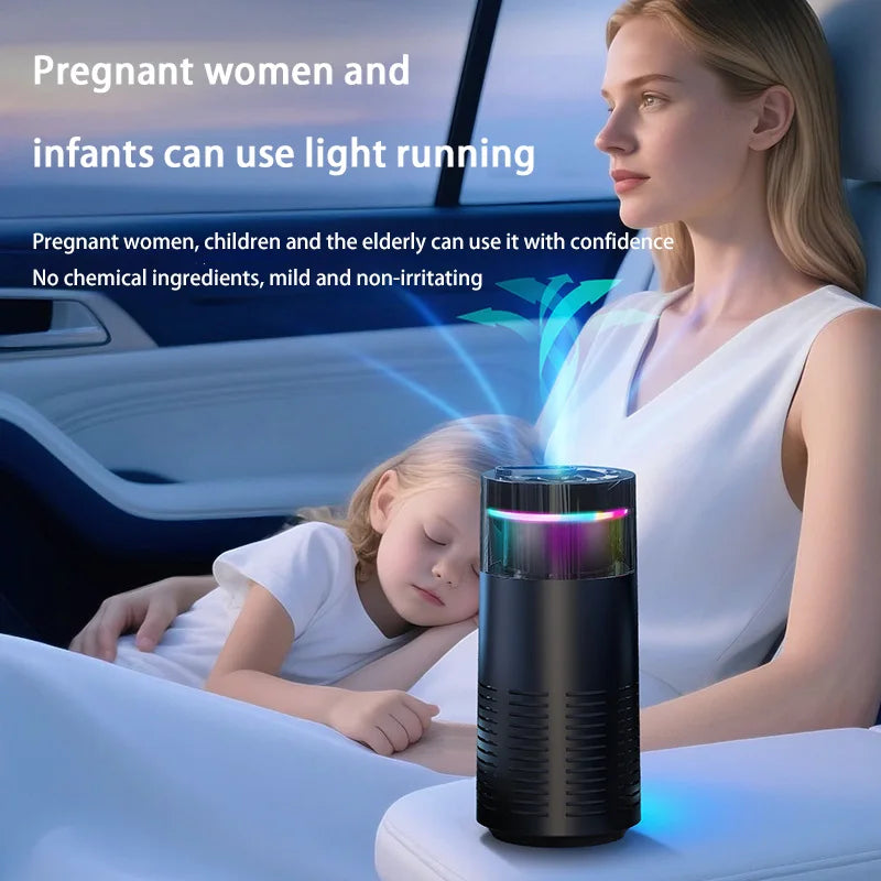 🚗🌿 Car Air Purifier 2026 | Rapid Purification & Formaldehyde Removal ✨ | Negative Ion Cleaner with Ambient Light for Fresh In-Car Air
