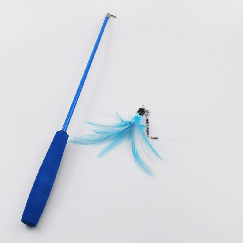 🎣🐾 Telescopic Cat Teaser Wand – 3-Section Fishing Pole Stick