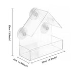 🐦✨ Transparent Window Bird Feeder House | Suction Cup Glass Feeder 🪟 | Outdoor Hummingbird Gazebo Feeding Cage Accessory