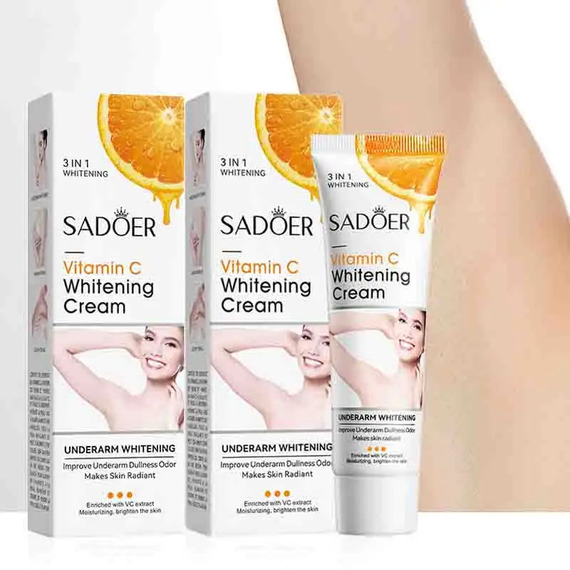🍊✨ SADOER Vitamin C Body Lotion 💛 | Moisturizing & Brightening Body Care Cream 🧴 | Nourishing Anti-Dry Armpit & Full Body Skincare
