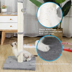 🐾🌳 Tall Premium Sisal Cat Scratching Post with Dangling Ball