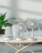 🌬️🔋 USB Foldable Mini Fan – 4 Speeds & Timer Table Fan