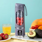 🥤✨ Portable Blender Fruit Juicer 450ml 🍓 | Wireless USB Rechargeable Mini Blender ⚡ | Stainless Steel Blade for Travel & Fitness Use 💪🚶‍♀️