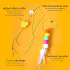 
Stretchable interactive cat toy with elastic rope measuring up to 78.74 inches
