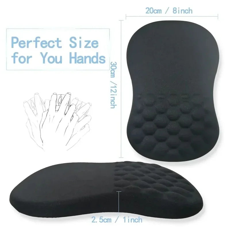 🖱️💖 Ergonomic Mouse Pad with Gel Wrist Support – Premium Lycra Fabric