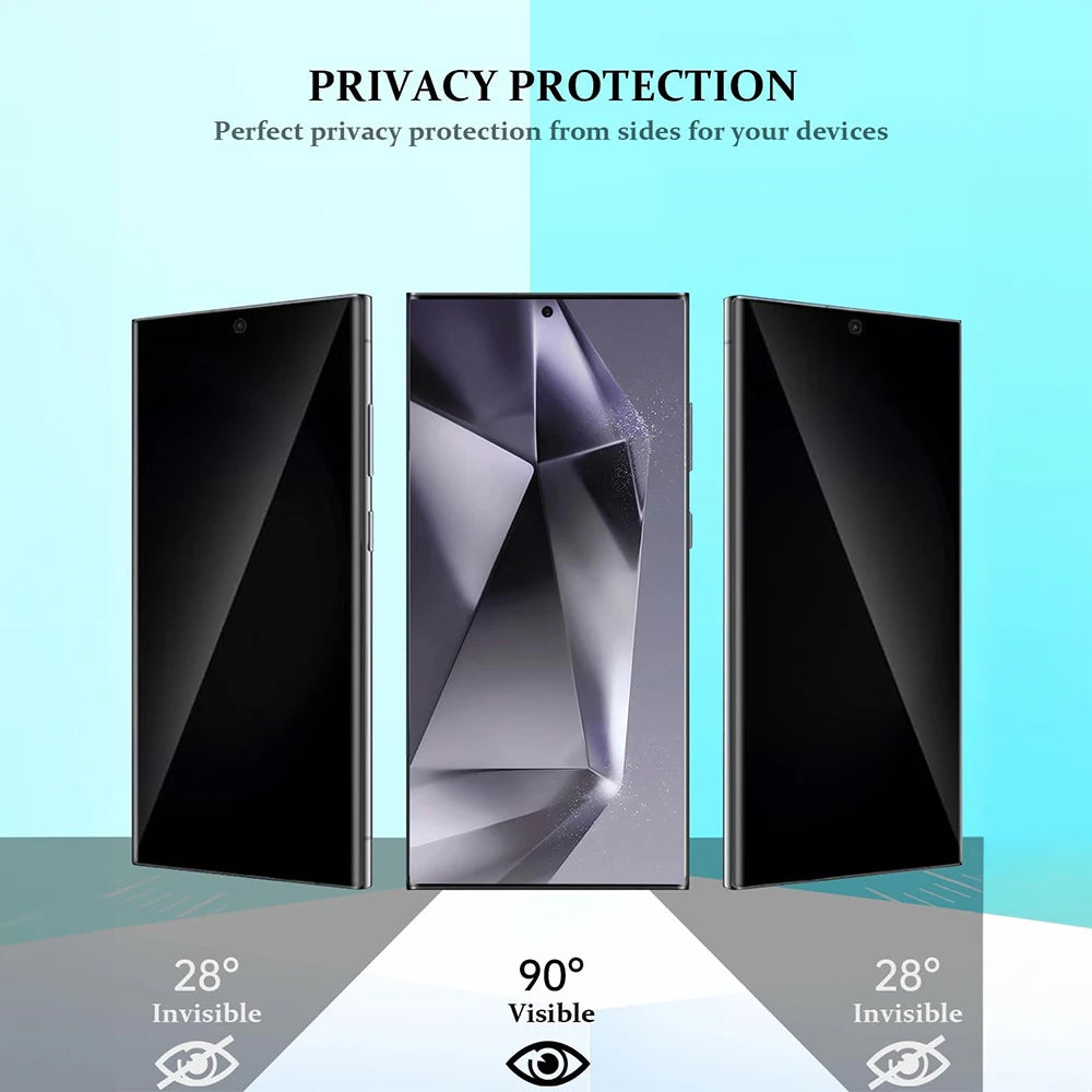 Galaxy S24 Ultra Privacy Screen Protector + Camera Lens Glass (2+2 Pack)