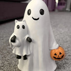 Halloween Ghost Pet Figurine – Funny Resin Spooky Décor