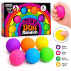 Teenie Nee Doh Rainbow Stress Balls – 6-Pack Soft Squishy Fidget Toys